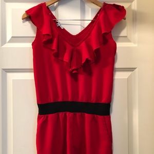 Red velvet torch Romper